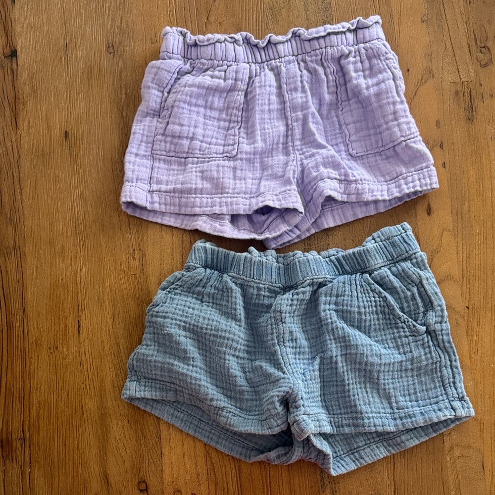 GAP Girls Gauze Shorts - Lavender & Dusty Blue